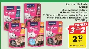 Carrefour Karma dla kota kurczak w musie vitakraft poesie oferta