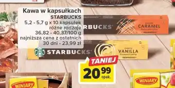 Carrefour Kawa starbucks creamy vanilla oferta