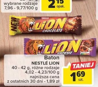 Carrefour Baton lion brownie style oferta