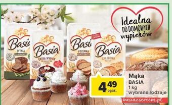 Carrefour Mąka pszenna pełnoziarnista basia oferta