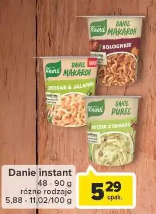 Carrefour Makaron cheddar & jalapeno knorr danie oferta