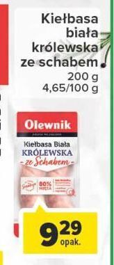 Carrefour Kiełbasa biała królewska ze schabem olewnik oferta