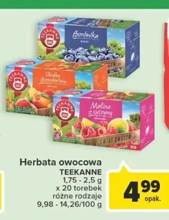 Carrefour Herbata malina z cytryną teekanne world of fruits oferta