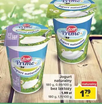 Carrefour Jogurt naturalny bez laktozy zott primo oferta