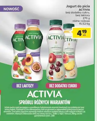 Carrefour Jogurt bez cukru czereśnia-jabłko-banan danone activia oferta