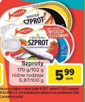 Carrefour Szprot w sosie pomidorowym graal oferta