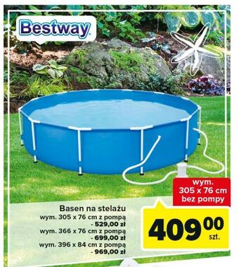 Carrefour Basen na stelażu 305 x 76 cm bestway oferta
