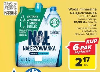 Carrefour Woda niegazowana nałęczowianka oferta