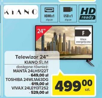 Carrefour Telewizor 24'' 24lhs122t manta oferta