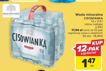Carrefour Woda niegazowana cisowianka oferta