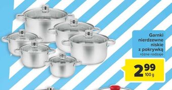 Carrefour Garnki nierdzewne niskie oferta