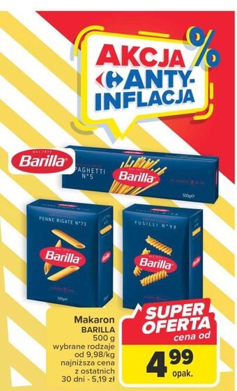 Carrefour Makaron penne rigate barilla oferta