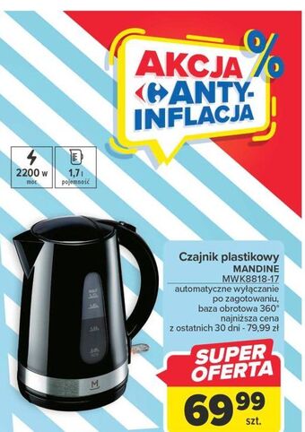 Carrefour Czajnik mwk8818-17 mandine oferta
