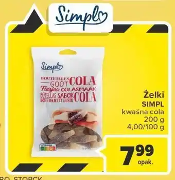 Carrefour Żelki kwaśne cola simpl oferta