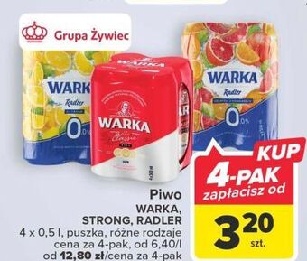 Carrefour Piwo warka radler grapefruit-pomarańcz 0% oferta