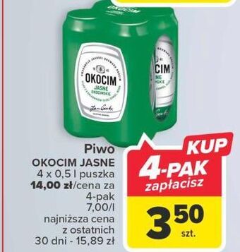 Carrefour Piwo okocim jasne okocimskie oferta