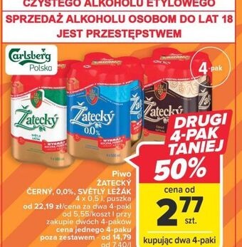 Carrefour Piwo zatecky cerny oferta