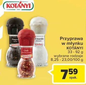 Carrefour Sól morska jodowana w młynku kotanyi oferta