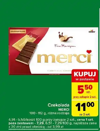 Carrefour Market Czekolada z marcepanem oferta