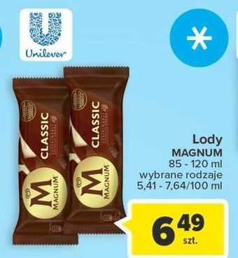 Carrefour Lód classic algida magnum oferta