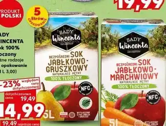 Kaufland Sok jabłkowo-marchwiowy sady wincenta oferta