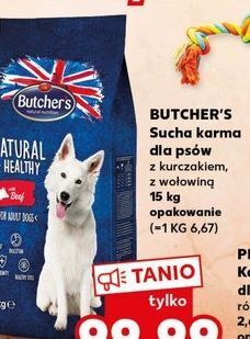 Kaufland Karma dla psa z wołowina butcher's natural & healthy oferta
