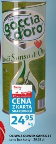 Auchan Oliwa z oliwek sansa - puszka goccia d'oro oferta