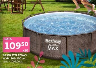 Auchan Basen stelażowy steel pro max 366 x 100 cm bestway oferta