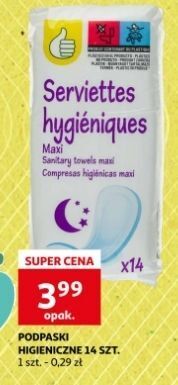Auchan Podpaski higieniczne maxi podniesiony kciuk oferta