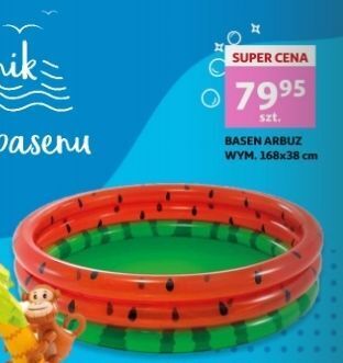 Auchan Basen arbuz 168 x 38 cm oferta