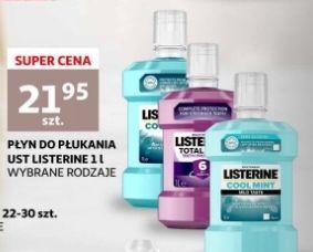 Auchan Płyn do płukania ust clean mint listerine total care oferta