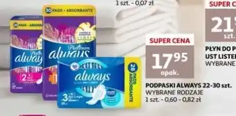 Auchan Podpaski night always ultra 100% protection oferta