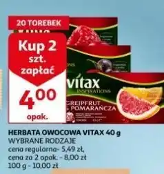 Auchan Herbata żurawina & malina vitax inspirations oferta