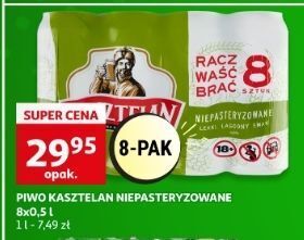 Auchan Piwo kasztelan niepasteryzowane oferta
