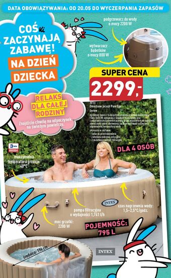 ALDI Jacuzzi dmuchane purespa jet & bubble deluxe intex oferta