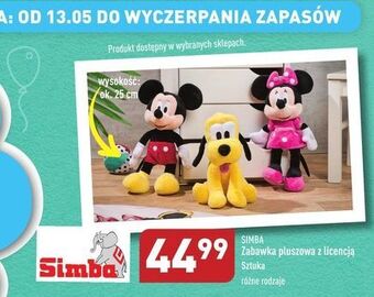 ALDI Maskotka pluto 25 cm simba oferta