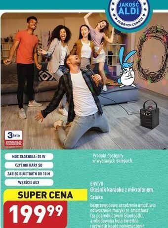 ALDI Głośnik karaowe envivo oferta