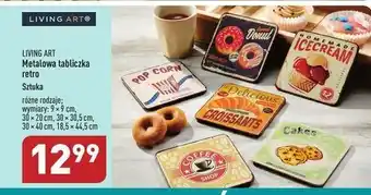 ALDI Tabliczka metalowa retro 30 x 20 cm living art oferta