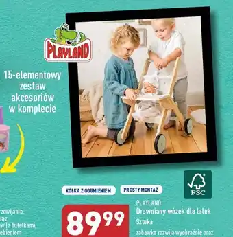 ALDI Wózek drewniany dla lalek playland oferta