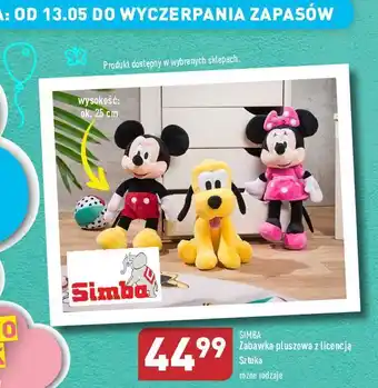 ALDI Maskotka myszka minnie 25 cm simba oferta