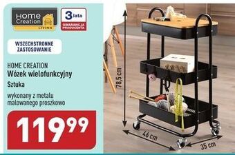 ALDI Wózek do serwowania 46 x 78.5 35 cm czarny home creation oferta