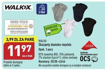 ALDI Skarpety sneakers męskie 43/46 walkx oferta