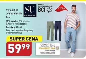 ALDI Jeansy męskie 48-56 straight up oferta
