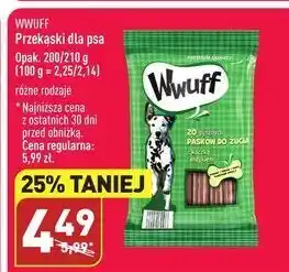 ALDI Przekąska dla psa z kaczką i indykiem wwuff oferta