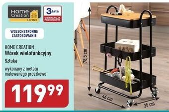 ALDI Wózek do serwowania 46 x 78.5 35 cm czarny home creation oferta