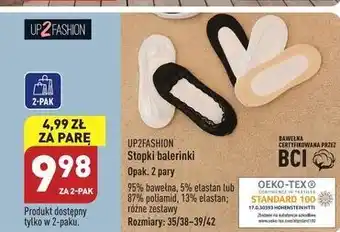 ALDI Stopki damskie 35/38-39/42 czarne up2fashion oferta