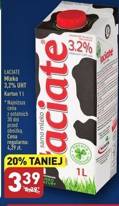 ALDI Mleko 3.2% łaciate oferta