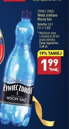 ALDI Woda mocny gaz żywiec zdrój oferta