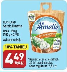 ALDI Serek ze szczypiorkiem i cebulą hochland almette oferta