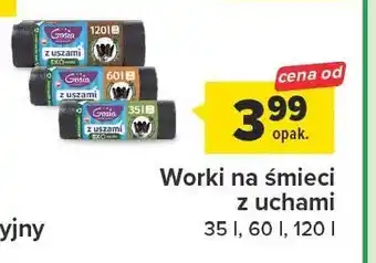 Carrefour Worki na śmieci z uszami 35 l oferta